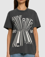 ANINE BING Colby T-Shirt New York - Washed Black SzXS