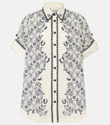 ALEMAIS Airlie Shirt - Ecru & Navy Sz12