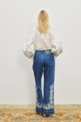 ALEMAIS Jacones Flare Denim Jean - Blue Sz14