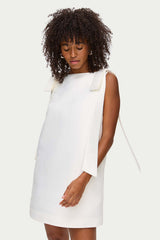 ALIGNE Fern Bow Tie Mini Dress - White Sz12