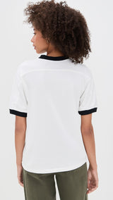 ANINE BING Jaylin S Sleeve T-Shirt Paris - White  Sz Large