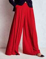 BODEN Regent Wide Leg Trousers - Red Sz10