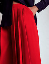 BODEN Regent Wide Leg Trousers - Red Sz10
