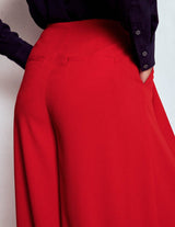 BODEN Regent Wide Leg Trousers - Red Sz10