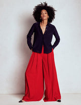 BODEN Regent Wide Leg Trousers - Red Sz10