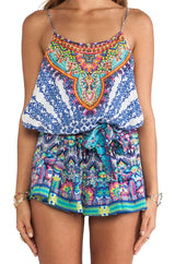 CAMILLA Silk Printed Shoestring Strap Camisole - Artesania Sz2 Small