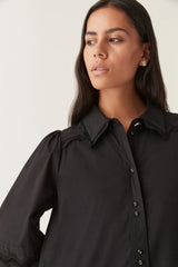 AJE Reva Wave Trim Mini Dress - Black Sz10