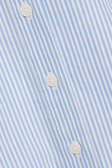 DEREK LAM 10 CROSBY  Estrella Metallic Striped Shirt - Blue SzXS