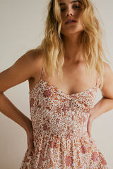 FREE PEOPLE Sundrenched Printed Maxi Dress - Pink SzM