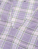 GANNI Seersucker V Neck Top - Violet Sz36 NZ10