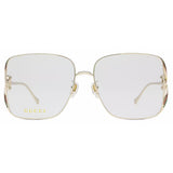 GUCCI Oversized Geometric Optical Glasses - Gold