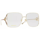 GUCCI Oversized Geometric Optical Glasses - Gold