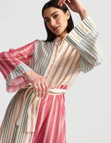 ASTON STUDIO Neottia Dress - Multi Stripe Sz14