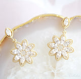 BEAUTIFUL EARTH Sunflower Drop Earrings