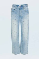 PISTOLA Lexi Studded Mid Rise Straight Jeans - Aries Sz27