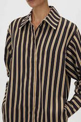 CAMILLA AND MARC Novella Shirt - Black & Bronze SZ 8