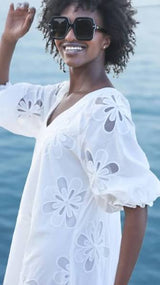 TRELISE COOPER "Place to Vee" Dress - White SzM
