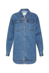 AJE Ana Denim Shacket - Blue Sz12