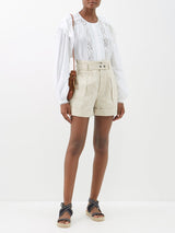 ISABEL MARANT ÉTOILE Georgina Lace Detail Blouse - White Sz38 NZM