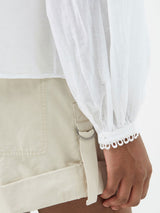 ISABEL MARANT ÉTOILE Georgina Lace Detail Blouse - White Sz38 NZM