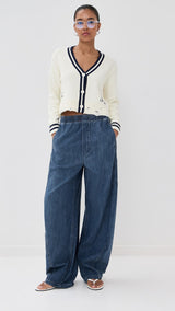 TIBI Summer Denim Winslow Pants - Classic Blue SzS