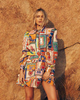 KATE FORD Viatoris Layered Dress - Multi Sz2 NZ10