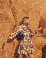 KATE FORD Viatoris Layered Dress - Multi Sz2 NZ10