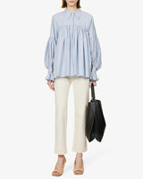 KHAITE Abigail Straight-Leg Mid-Rise Jeans - Cream Sz28