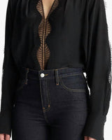 A.L.C Carlota  Silk Top - Black Sz4 NZ8