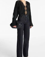 A.L.C Carlota  Silk Top - Black Sz4 NZ8