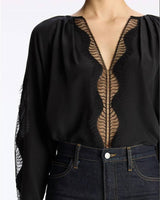 A.L.C Carlota  Silk Top - Black Sz4 NZ8