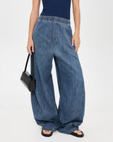 TIBI Summer Denim Winslow Pants - Classic Blue SzS