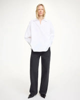 MALENE BIRGER Leonora Cotton Blouse - White Sz38 NZ10