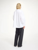 MALENE BIRGER Leonora Cotton Blouse - White Sz38 NZ10