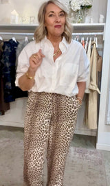 NOTES DU NORD Leopard Print Pants - Sz38 NZ12