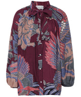 ONE HUNDRED STARS Bow Blouse - Crane Plum SzS/M