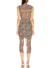 VERONICA BEARD Teagan Silk Midi Dress - Python SZ8 NZ12