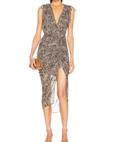VERONICA BEARD Teagan Silk Midi Dress - Python SZ8 NZ12