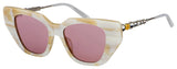 GUCCI Crystal Cat Eye Sunglasses - Ivory