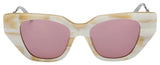 GUCCI Crystal Cat Eye Sunglasses - Ivory