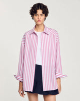 SANDRO Charlie Embellished Shirt - Rose Pink Sz3 NZ Large