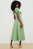 HOUSE OF CB Tallulah Puff Sleeve Midi Dress - Green Sz XS