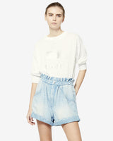 ISABEL MARANT ÉTOILE Klowia Linen Sweatshirt - White