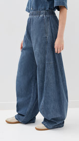 TIBI Summer Denim Winslow Pants - Classic Blue SzS