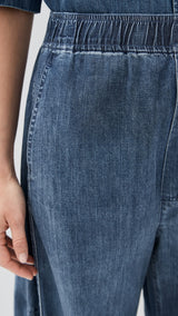 TIBI Summer Denim Winslow Pants - Classic Blue SzS