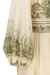 ZIMMERMANN Wanderlust Wrap Midi Dress - Green Sz3 NZ14
