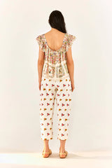 FARM RIO Tropical Print Square Neck Top -  SZL
