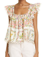 FARM RIO Tropical Print Square Neck Top -  SZL