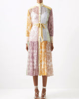 ZIMMERMANN Dancer Lantern Midi Dress - Multi Sz1 NZ10