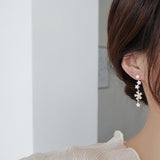BEAUTIFUL EARTH Flower Drop CZ Earrings